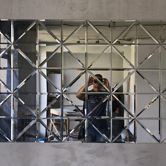 Проект Зеркальное панно из треугольников фото проекта